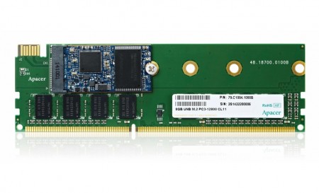 Apacer、DDR3メモリとM.2 SSDが合体した「Combo SDIMM」発表