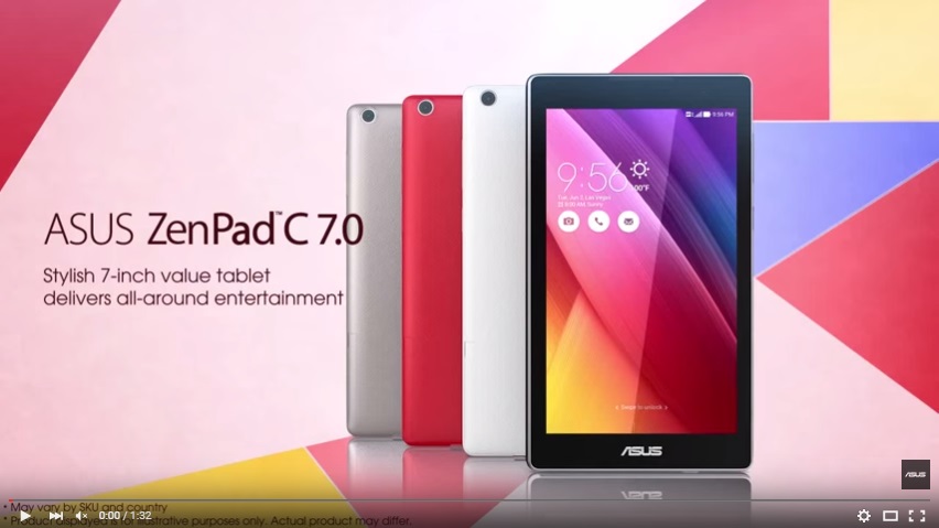 【動画】 エンターテインメント機能を強化した7インチAndroidタブ、ASUS「ZenPad C 7.0」
