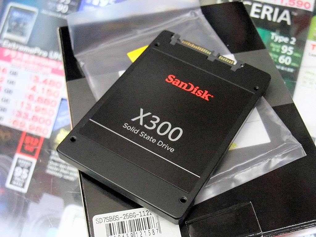 SanDiskおなじみのブラックカラー筐体を採用。M.2やmSATAモデルもラインナップされているが、今回入荷したのは2.5インチモデルのみ