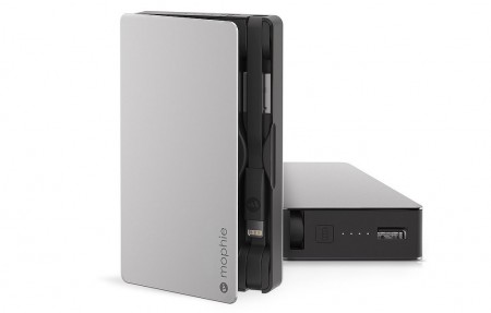 Lightning＆USBケーブル内蔵、1台で充電から同期までこなすモバイルバッテリー「mophie powerstation plus 4X」