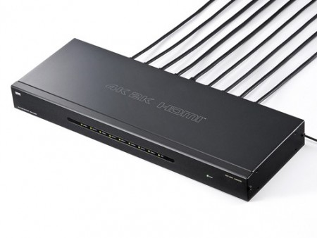 4K映像を最大8画面表示できるHDMI分配器、サンワサプライ「VGA-UHDSP」シリーズ