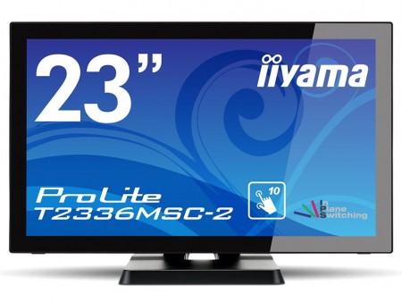 マウス、iiyamaブランドの10点マルチタッチパネル23型液晶「ProLite T2336MSC-2」発表