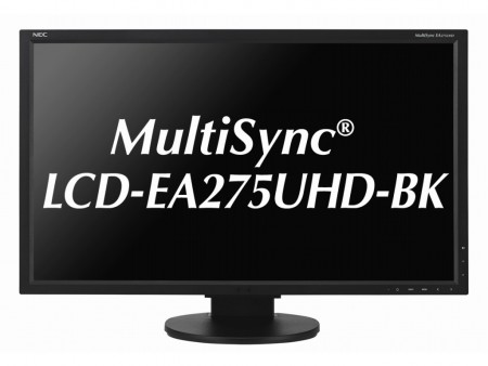 10bitカラー対応のオフィス向け27型4Kディスプレイ、NEC「MultiSync LCD-EA275UHD-BK」