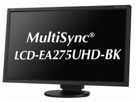 10bitカラー対応のオフィス向け27型4Kディスプレイ、NEC「MultiSync LCD-EA275UHD-BK」