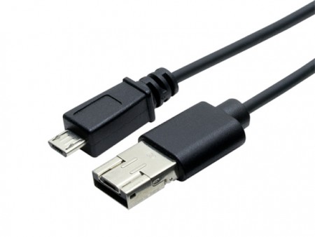 緊急時に電力を分け合うことができるmicroUSBケーブル、ミヨシ「電力おすそわケーブル」