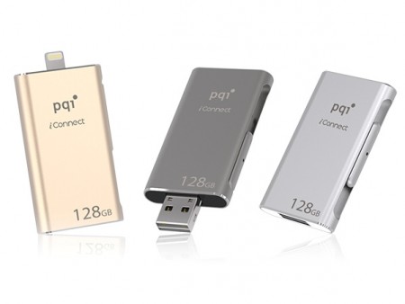 転送速度約10倍。MFi認証取得のLightning対応USB3.0メモリ「PQI iConnect」