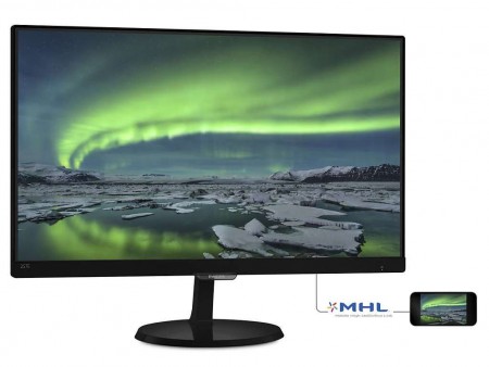 画質自動補正機能を搭載するAH-IPS採用25インチフルHD液晶、Philips「257E7QDSB」