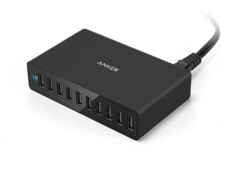 Anker、独自技術「PowerIQ / VoltageBoost」対応の10ポートUSB充電器「PowerPort 10」発売