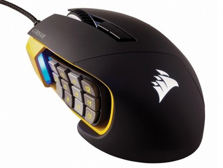 12サイドボタン＆最大12,000dpiセンサー搭載。MOBA・MMO特化のゲーミングマウス、CORSAIR「SCIMITAR RGB」来週発売