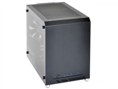 Lian Li、強化ガラス製サイドパネル採用のアルミ製Cube型Mini-ITXケース「PC-Q10」