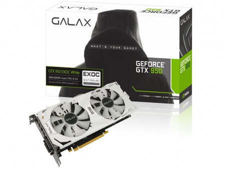 GALAX、White LEDファン搭載のGTX 950 OC「GF PGTX950/2GD5 EXOC WHITE」