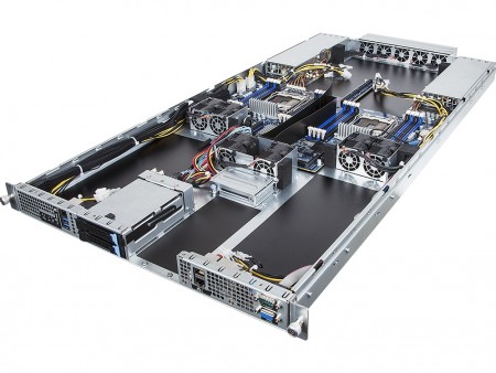 4枚のGPUカードが搭載できる1Uラックマウントサーバー、GIGABYTE「G190-H44」