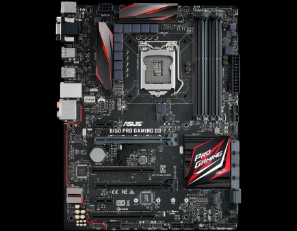 DDR3メモリに対応するB150搭載ゲーミングマザーボード、ASUS「B150 Pro Gaming D3」