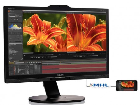 10bitカラー対応の24インチ4K液晶ディスプレイ、Philips「241P6VPJKEB