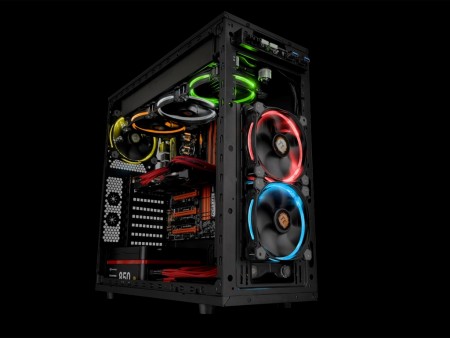 256色カラーに対応するLEDリングファン、Thermaltake「Riing 256 Color LED」
