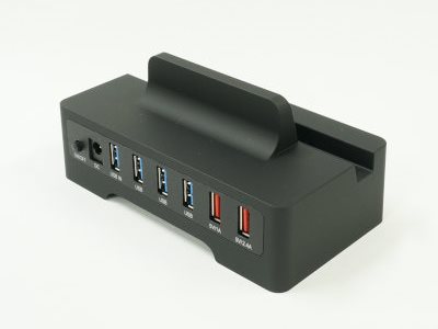 Nantena、スマホ・タブレットを急速充電できるUSB3.0ハブ付きスタンド「USB3.0-HUB-DOCK/BK」発売