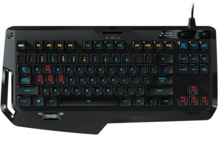 RGB LED内蔵のメカニカルテンキーレスキーボード、Logitech「G410」