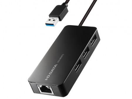アイ・オー、スティック型PCやSurfaceに最適なギガビットLANアダプター＆USB3.0ハブ
