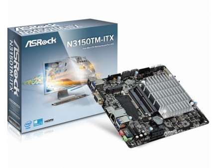 ACアダプタ駆動のファンレスThin Mini-ITX、ASRock「N3150TM-ITX」
