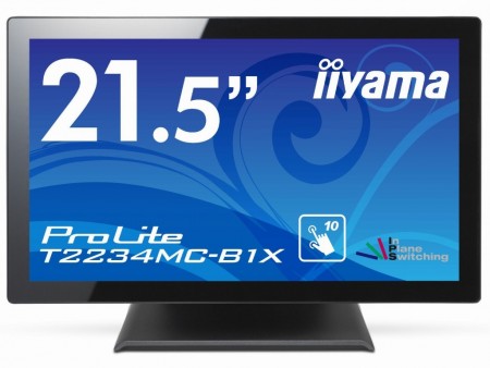 IP65防滴規格適合の静電容量方式21.5型タッチパネル液晶、iiyama「ProLite Ｔ2234MC-B1X」