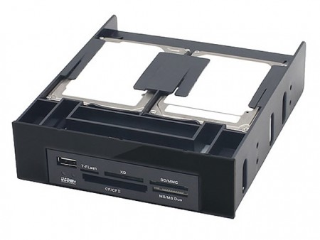 5.25インチに3.5インチHDD×1と2.5インチSSD×2を同時に搭載できる、アイネックス「HDM-39」