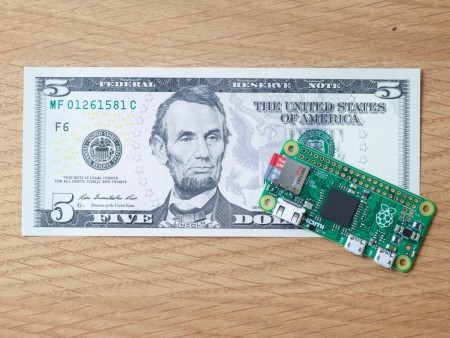 売価5ドルの超小型Linux PC「Raspberry Pi Zero」発表
