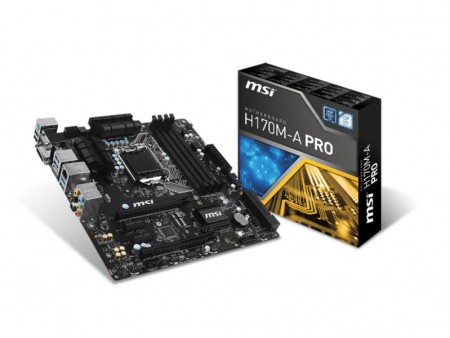 MSI、Intel H170チップ採用のMicroATXマザーボード「H170M-A PRO」