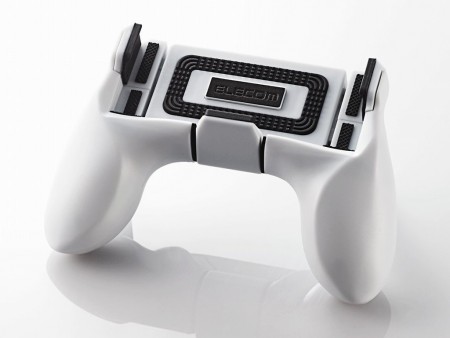 スマホをガチャッ、画面にペタリ。スマホを携帯ゲーム機にするコントローラ＆ボタンがエレコムから