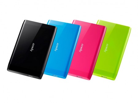 全4色のカラバリが揃うUSB3.1対応ポータブルHDD、Apacer「AC235」