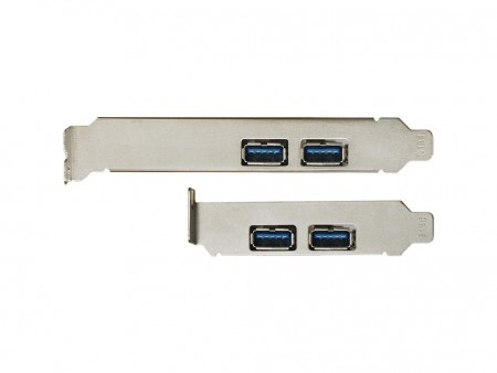 内部2/外部2のロープロ対応USB3.0拡張カード、玄人志向「USB3.0RA-P2H2-PCIE」