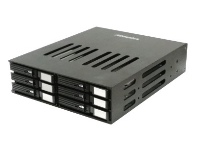 Addonics、5インチベイに2.5インチSSD×6台をマウントできるリムーバブルケージ発売
