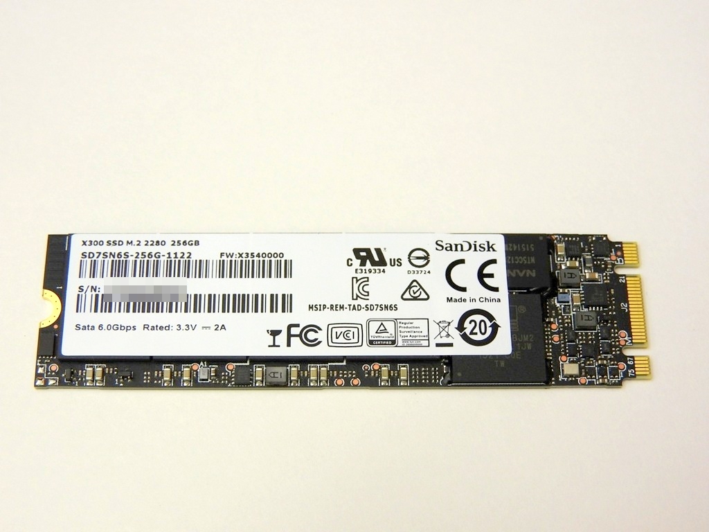 アキバ初登場、SanDisk製M.2フォームファクタSSD「X300 SSD M.2」発売 ...