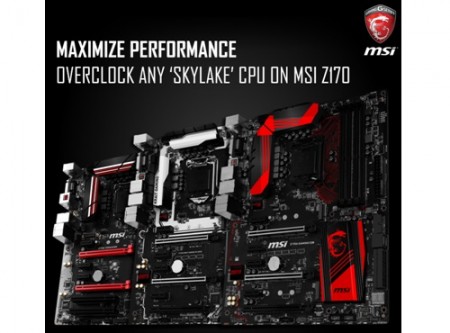 MSI、Intel Z170シリーズに“非Kシリーズ”向けオーバークロック機能「non-K OC」提供開始