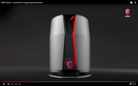 【動画】6.5リットル筐体にパフォーマンス凝縮。GTX 980をSLI搭載する円筒型PC、MSI「Vortax」デビュー