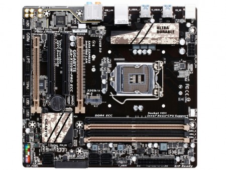 Xeon E3-1200 v5&ECC対応のLGA1151マザーボード、GIGABYTE「GA-X150M-PRO ECC」