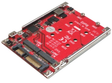 2枚のM.2 SSDを2.5インチに変換するRAIDアダプタ、Addonics「Dual M2 SSD adapter」