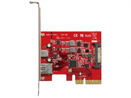 Type-AとType-C各1ポートを備えたUSB3.1拡張カード、玄人志向「USB3.1A+C-PCIE」
