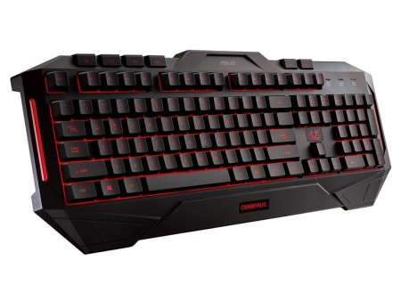 飲み物をこぼしても大丈夫、防滴仕様ゲーミングキーボード「Cerberus Gaming Keyboard」がASUSから