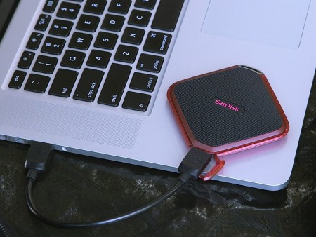 サンディスク、IP55防塵・防滴対応の超小型ポータブルSSD「エクストリーム510」