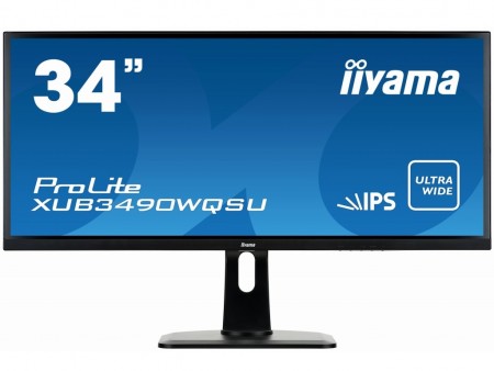 iiyama、AH-IPSパネル採用の34型ウルトラワイド液晶「ProLite XUB3490WQSU」