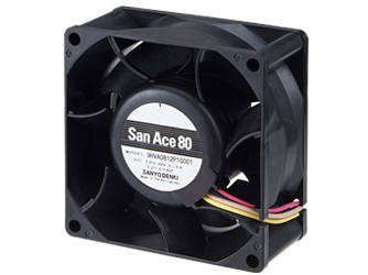 静圧性能35％向上。業界トップの高静圧80mmファン、山洋電気「San Ace 80 9HVAタイプ」