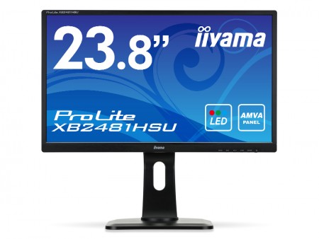 色再現性良好なAMVAパネル採用の23.8型フルHD液晶、iiyama「ProLite XB2481HSU」