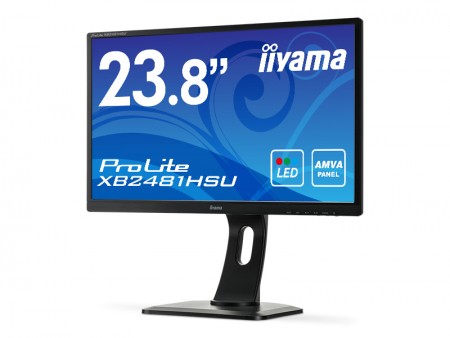 色再現性良好なAMVAパネル採用の23.8型フルHD液晶、iiyama「ProLite XB2481HSU」