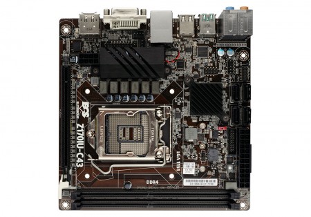Intel Z170搭載のLGA1151 Mini-ITXマザーボード、ECS「Z170IU-C43」