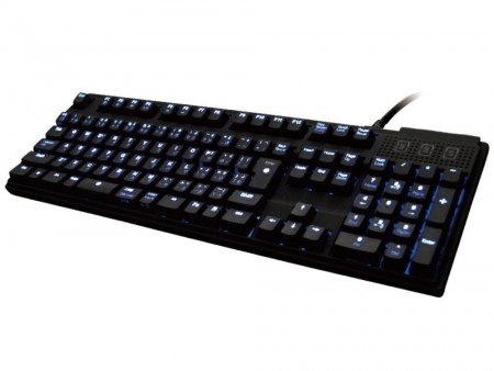 オウルテック、バックライト機能が付いたCherry MX青軸搭載キーボード「OWL-KB109CBLL-BK」リリース