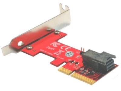 最新U.2 SSDをPCIeスロットに増設できるNVMe対応変換アダプタがAddonicsから