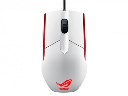 ソケット式オムロンスイッチ採用、クリックボタン換装マウス「ROG Sica」のホワイトモデルがASUSから