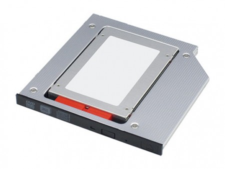 アイネックス、9.5mm厚または12.7mm厚SSDを薄型光学ドライブベイに内蔵できるマウンタ発売