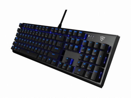 アルミニウム筐体採用のLED内蔵メカニカルゲーミングキーボード、ThunderX3「TK50」