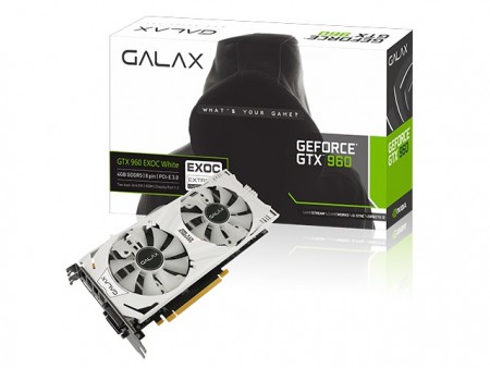GALAX、ホワイトクーラー搭載のGeForce GTX 960 4GB「GF PGTX960/4GD5 EXOC WHITE」発売